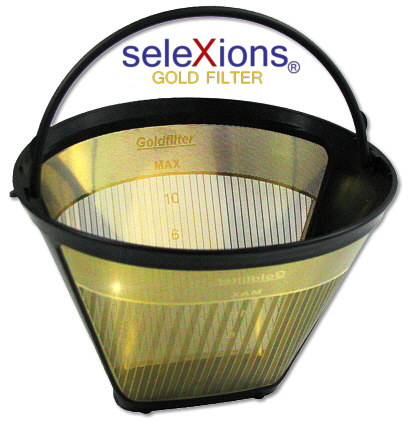Kaffeedose Dauerfilter GF4M 6-12 Tassen Selexions Scala Kaffeefilter Gold 