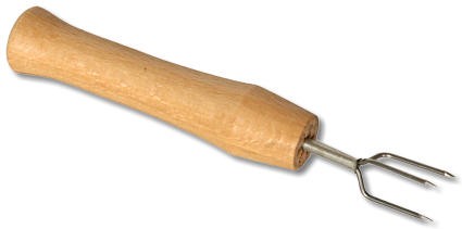 Pellkartoffelhalter mit Holzgriff